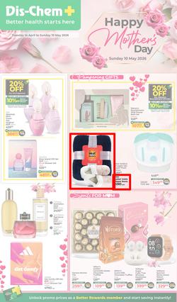 Dis-Chem : Happy Mother's Day (14 April - 10 May 2026), page 1
