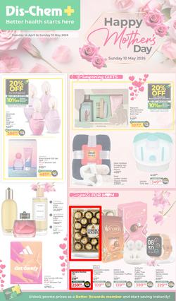 Dis-Chem : Happy Mother's Day (14 April - 10 May 2026), page 1