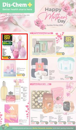 Dis-Chem : Happy Mother's Day (14 April - 10 May 2026), page 1