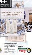 The Luxury Bathing Bergamot,Ginger & Lemongrass Body Care Duo 3 Piece-Per Set