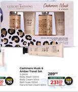 The Luxury Bathing Cashmere Musk & Amber Travel Set 4 Piece-Per Set
