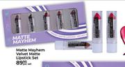 Passion Pro Matte Mayhem Velvet Matte Lipstick Set-Per Set