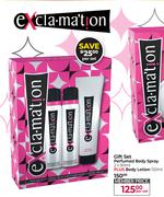 Exclamation Gift Set (Perfumed Body Spray 2 x 90ml Plus Body Lotion 150ml)-Per Set