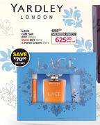 Yardley London Lace Gift Set (EDT 100ml Plus EDT 15ml & Hand Cream 75ml)-Per Set