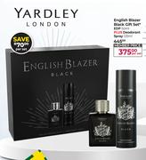 Yardley London English Black Gift Set (EDP 50ml Plus Deodorant Spray 125ml)-Per Set