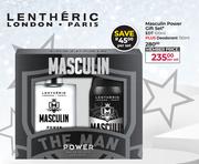 Lentheric Masculin Power Gift Set (EDT 100ml Plus Deodorant 150ml)-Per Set