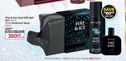 Revlon Fire & Ice Gift Set (EDT 100ml Plus Deodorant Spray 120ml)-Per Set