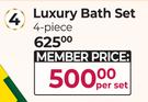 The Luxury Bathing Company 4-Piece Luxury Bath Set-Per Set