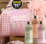 The Luxury Bathing Company Glow 5-Piece Travel Bag Set-Per Set