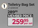 Toiletry Bag Set (2 Piece)-Per Set