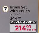 Brush Set With Pouch (6 Piece)