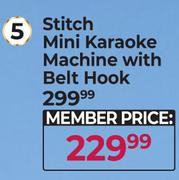 Disney Stitch Mini Karaoke Machine With Belt Hook