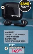 Amplify Astro 2.0 Bluetooth True Wireless Earphones With Charging Case