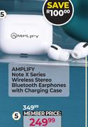 Amplify Note X Series Wireless Stereo Bluetooth Earphones With Charging Case