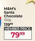 M & M's Santa Chocolate-100g