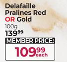 Delafaille Pralines Red Or Gold-100g Each