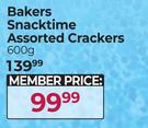 Bakers Snacktime Assorted Crackers-600g