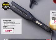 Ebony By Carmen Wide Plate Hair Straightener