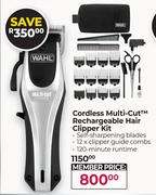 Wahl Cordless Multi Cut Rechargeable Hair Clipper Kit
