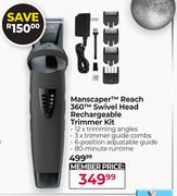 Wahl Manscaper Reach 360 Swivel Head Rechargeable Trimmer Kit