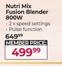 Milex Nutri Mix Fusion Blender 800W