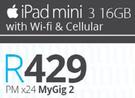 Apple iPad Mini 3 16GB With Wi-Fi & Cellular-On MyGig 1