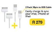 Kanex 2 Pack 30pin To USB Cable