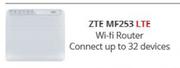 ZTE MF253 LTE Wi-Fi Router Connect Up To 32 Devices-On 20GB + 500GB Hard Drive