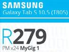Samsung Galaxy Tab S 10.5 T805-On MyGig 1