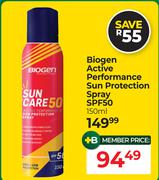 Biogen Active Performance Sun Protection Spray SPF50-150ml