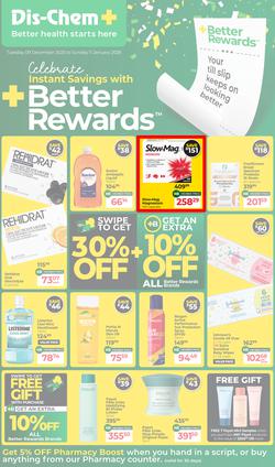 Dis-Chem : Celebrate Instant Savings With Better Rewards (09 December 2025 - 11 January 2026), page 1