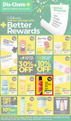 Dis-Chem : Celebrate Instant Savings With Better Rewards (09 December 2025 - 11 January 2026), page 1