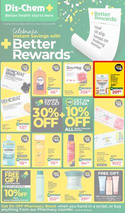 Dis-Chem : Celebrate Instant Savings With Better Rewards (09 December 2025 - 11 January 2026), page 1