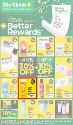 Dis-Chem : Celebrate Instant Savings With Better Rewards (09 December 2025 - 11 January 2026), page 1
