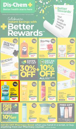 Dis-Chem : Celebrate Instant Savings With Better Rewards (09 December 2025 - 11 January 2026), page 1