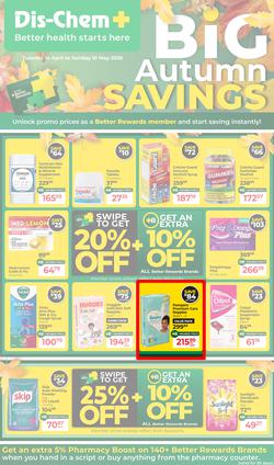 Dis-Chem : Big Autumn Savings (14 April - 10 May 2026), page 1