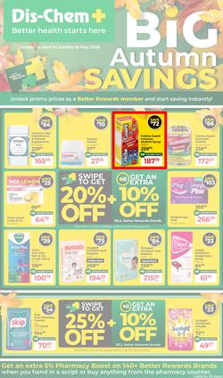Dis-Chem : Big Autumn Savings (14 April - 10 May 2026), page 1