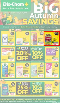 Dis-Chem : Big Autumn Savings (14 April - 10 May 2026), page 1
