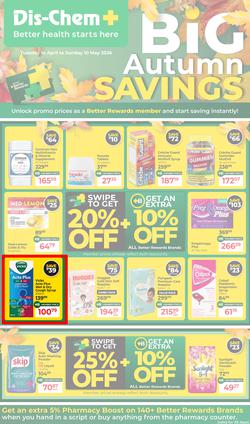 Dis-Chem : Big Autumn Savings (14 April - 10 May 2026), page 1