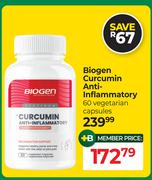 Biogen Curcumin Anti Inflammatory 60 Vegetarian Capsules