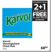 Karvol Decongestant Chest Rub (2 + 1 Cheapest Free)-50g