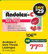 Andolex-C Sore Throat Lozenges 16 Lozenges
