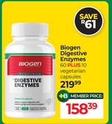 Biogen Digestive Enzymes 60 Plus 10 Vegetarian Capsules