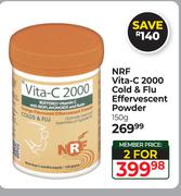 NRF Vita-C 2000 Cold & Flu Effervescent Powder-For 2 x 150g