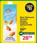 Blue Diamond Almond Breeze Originl Almond Milk-1L