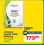 Lifestyle Health MSM 1000mg 60 Coated Tablets