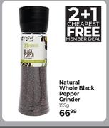 Natural Whole Black Pepper Grinder-155g