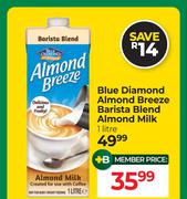 Blue Diamond Almond Breeze Barista Blend Almond Milk-1L