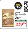 Gaby's Raw Almonds-1Kg