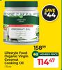Lifestyle Food Organic Virgin Coconut Cooking Oil-1L